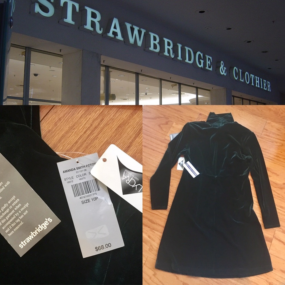 COPY - New velvet dress 10P long sleeve strawbrid…
